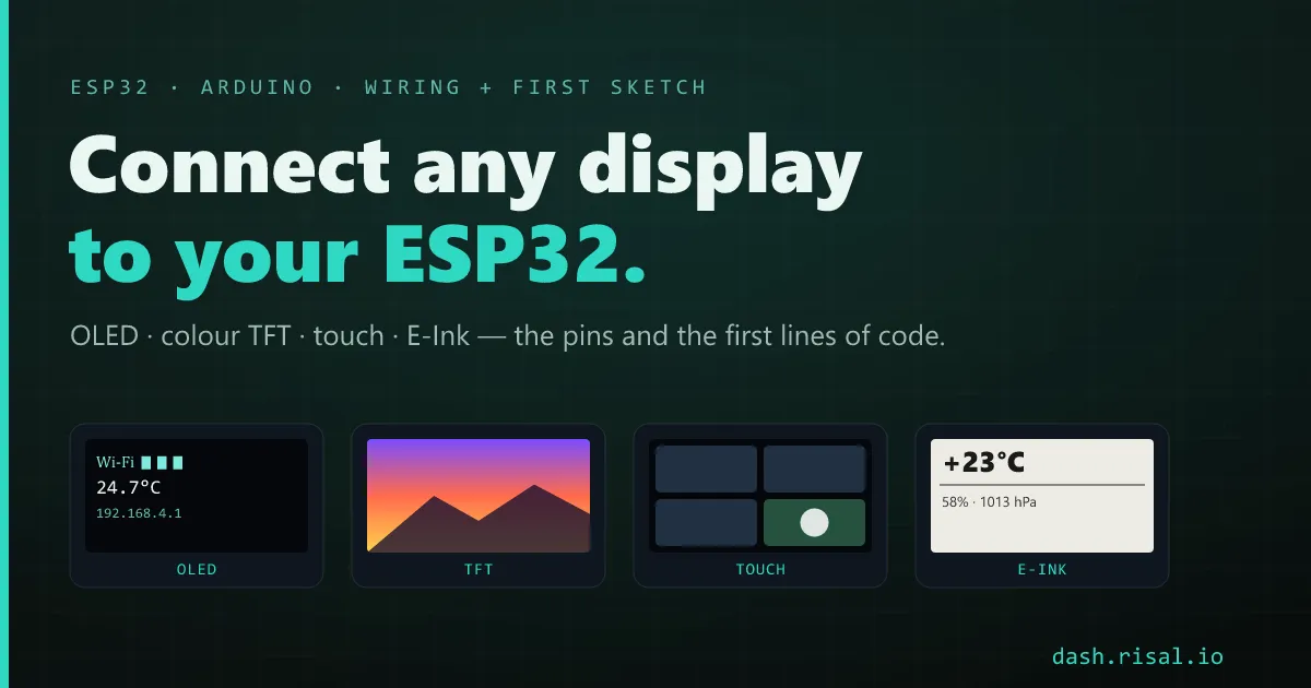 Connect a display to ESP32 — OLED, TFT, touch & E-Ink