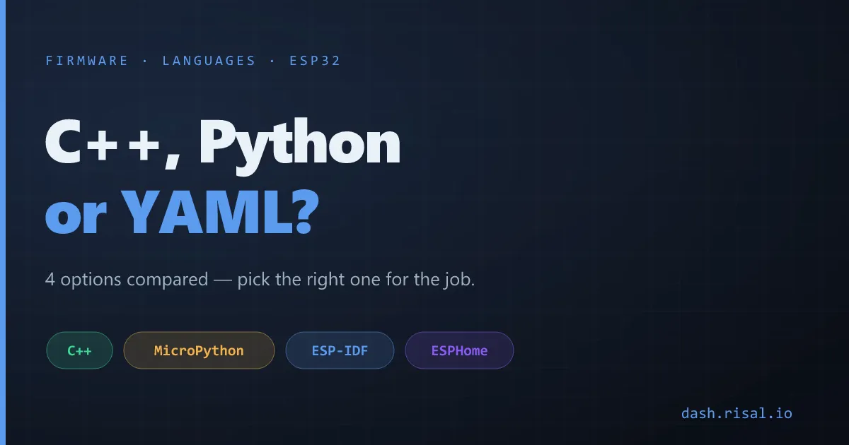 C++ vs MicroPython vs ESP-IDF vs ESPHome — what to write ESP32 in
