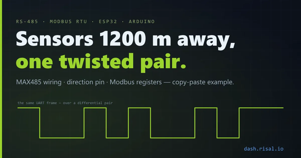RS-485 & Modbus RTU on ESP32/Arduino — sensors 1200 m away